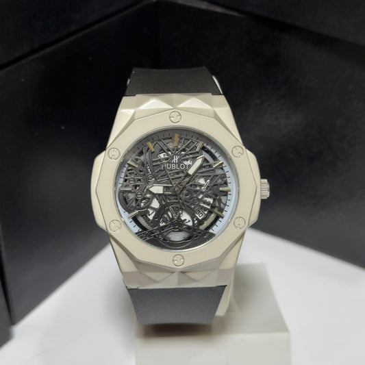 HT Men’s Skeleton Dial Fashion Watch – Stylish Mechanical Look