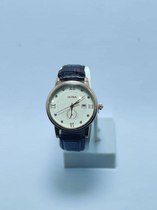 LEINA men's watch with sleek design, offering precision and durability for everyday wear.