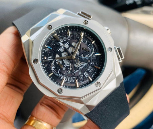HT Men’s Skeleton Dial Fashion Watch – Stylish Mechanical Look